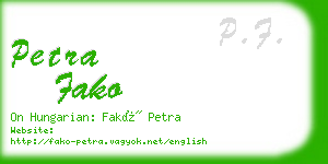 petra fako business card